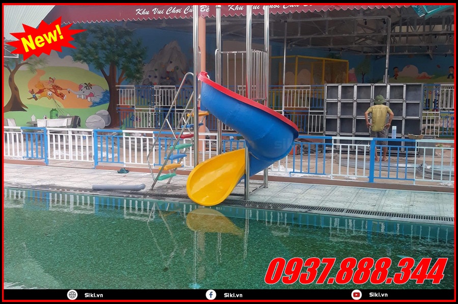 Lắp đặt cầu trượt hồ bơi có yêu cầu cần những gì?